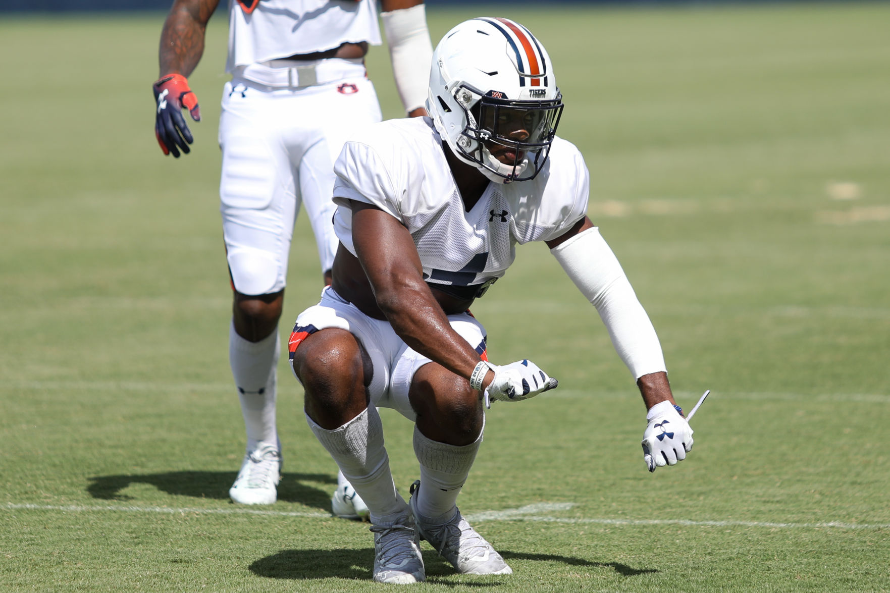 Auburn football practice on the first day of full pads